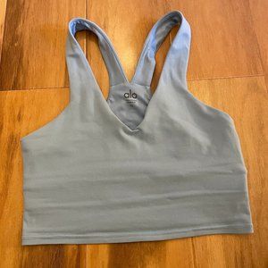 ALO YOGA | Airbrush Real Bra Tank in Chalk Blue